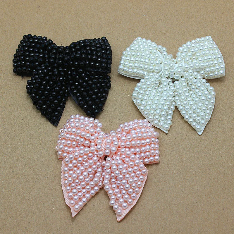 Pink Pearl Bows Diy Handmade Bows With Beads For Girl Headband Shoes Dress  Hair Accessories 12pcs/lot - Headband - AliExpress