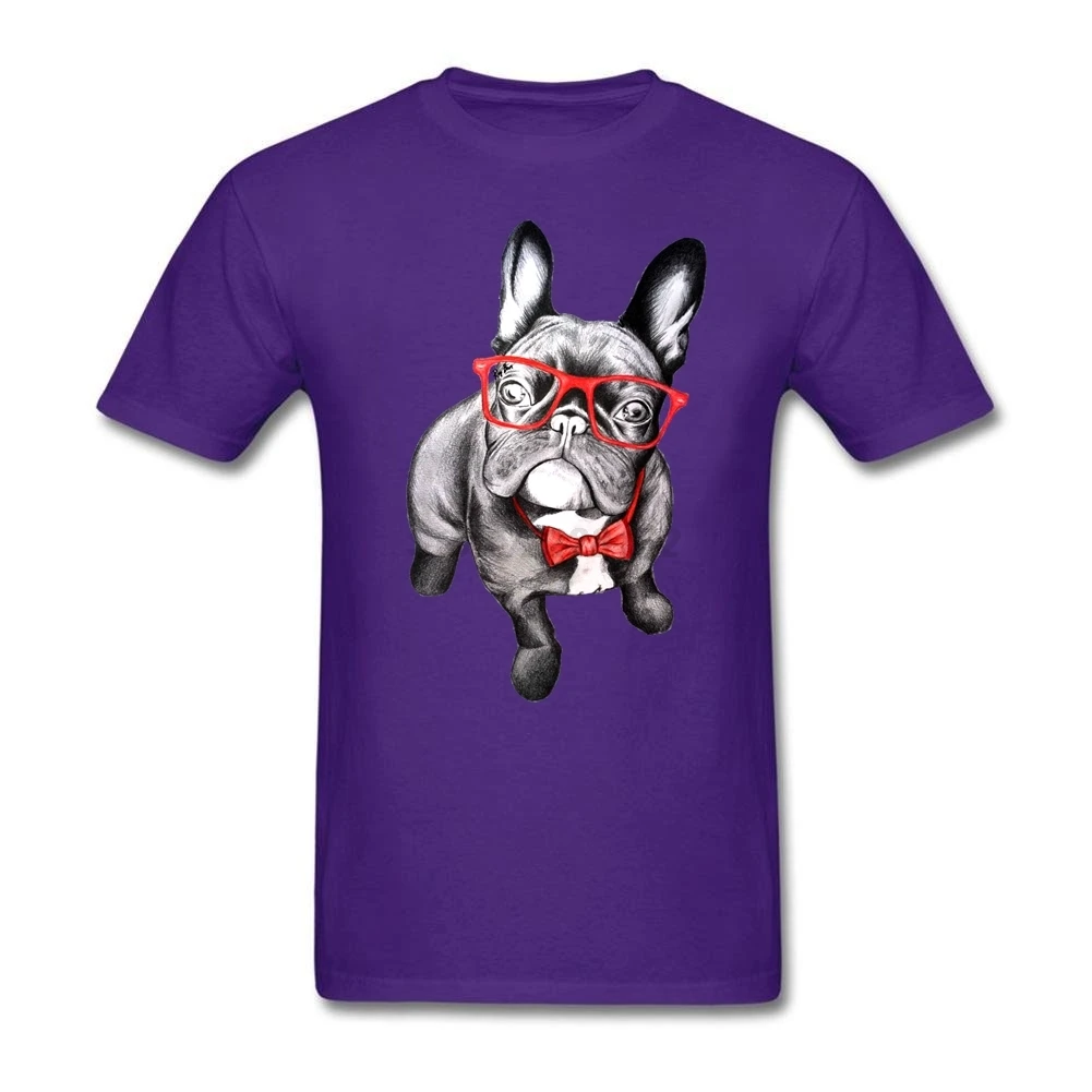 Luxury man happy Dog T shirts Best Shirt Dog with Glasses 80s Custom
