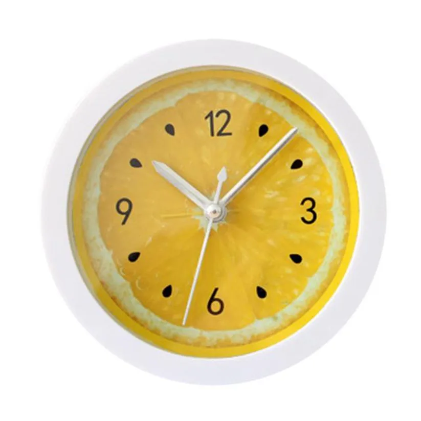E5 электронные настольные часы флип часы masa saati saat reloj Красочные Круглые Мини кварцевые настольные пластиковые иглы будильник#30 - Цвет: YE