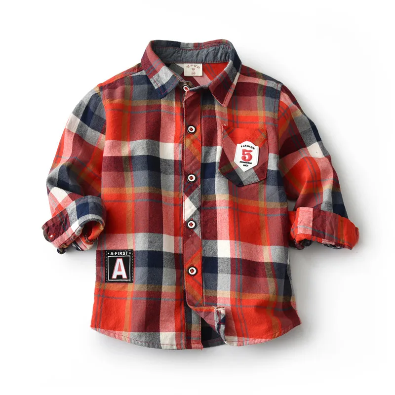 Red Shirt for Boys Cotton Toddler 2019 Cotton School Uniform Shirts