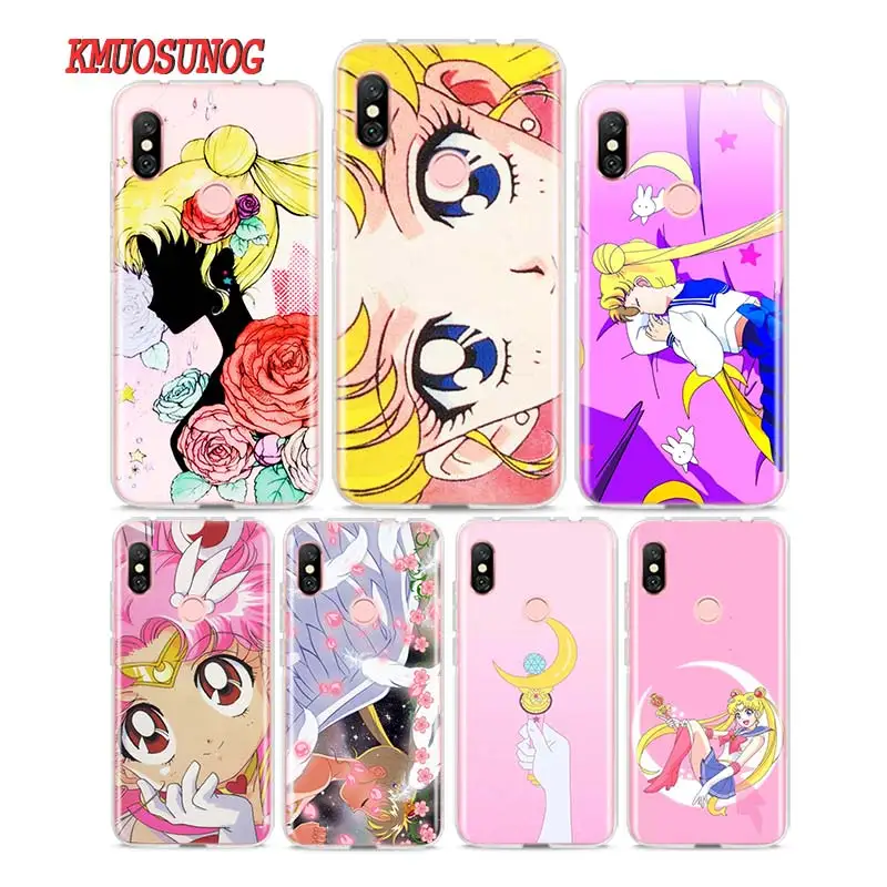 

Silicone Phone Case sailor moon anime for Redmi 7 Y3 Y2 S2 Xiaomi Redmi Note 7 6 6A 5 5A Pro Plus 4 4X Cover