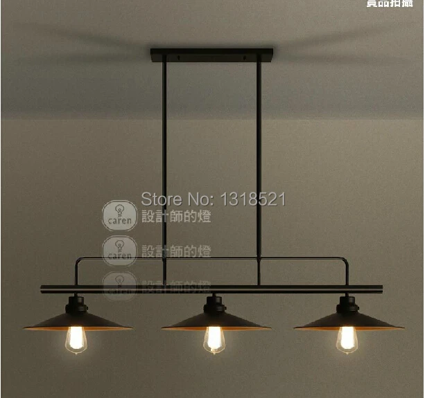 Vintage black Pendant Lights Industrial Edison Lamp American Style E27*3pcs RH Loft Coffee Bar Restaurant Kitchen Lights vintage pendant lights industrial edison lamp american style clear glass bell shade fixture rh loft coffee bar restaurant lights