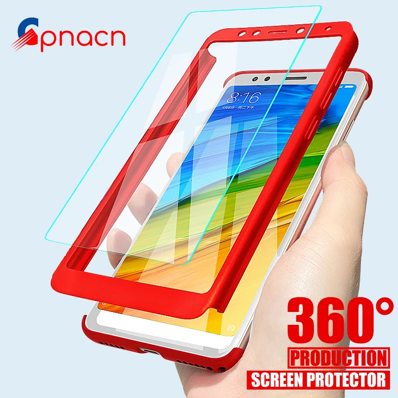 

GPNACN Luxury 360 Full Cover Phone Case For Xiaomi Redmi 5 Plus 5A 6 Pro 6A 4X S2 Note 4 4X 5 5A Pro Screen Protector Cover Case
