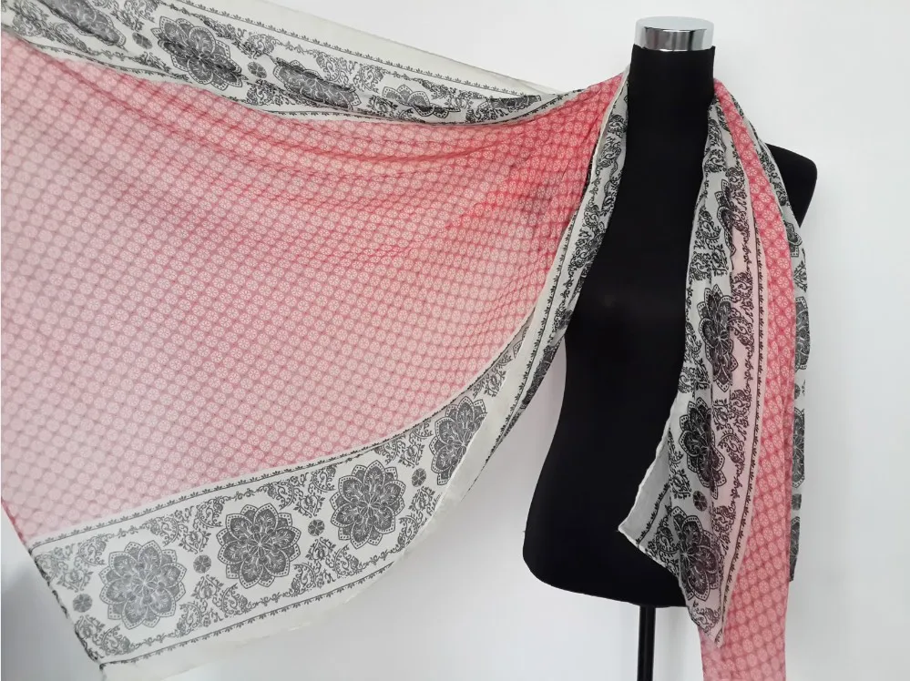 

10pcs/lot Fashion Chinese Porcelain Flower Pattern Print Scarf Shawl Wrap Muslim Scarves Hijab 180cm*100cm, Free Shipping
