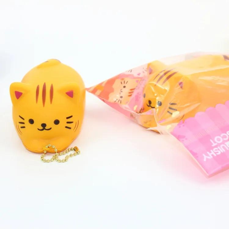 Новое поступление, горячая распродажа 10 см пакет кавайный мягкий медленно поднимающийся Кот Чи KT сумки для игрушек подвески-шармы для телефона брелок для ключей мягкими - Цвет: orange