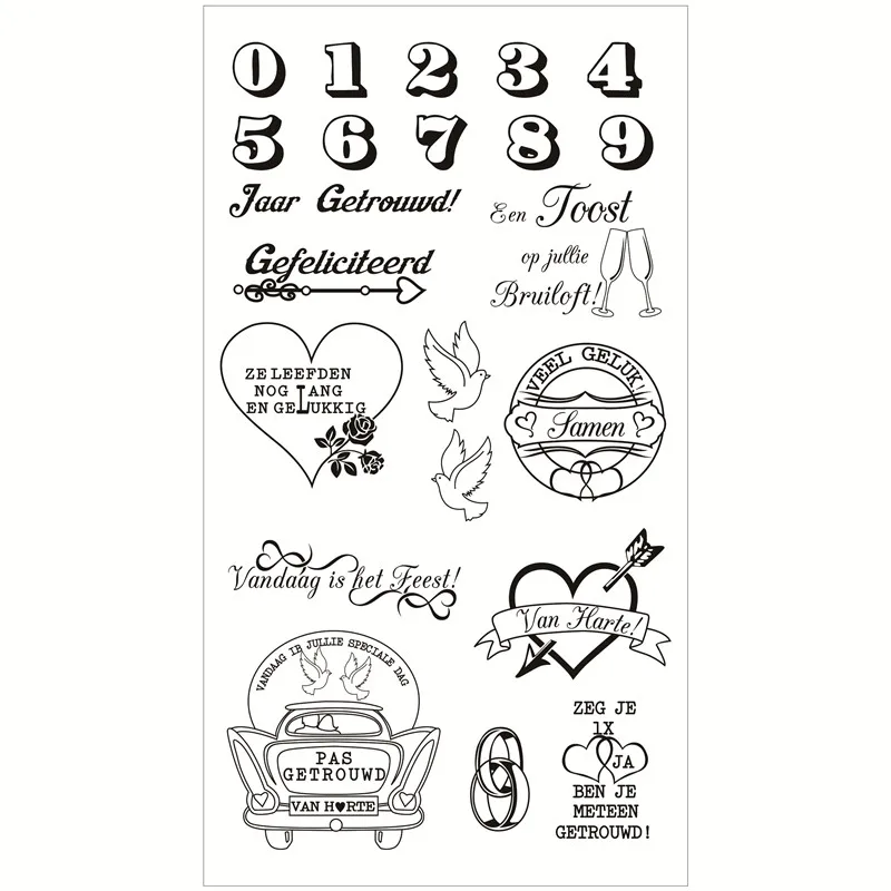 Dutch word Transparent Clear Silicone Stamp DIY scrapbooking/photo album Decor New stamp | Дом и сад