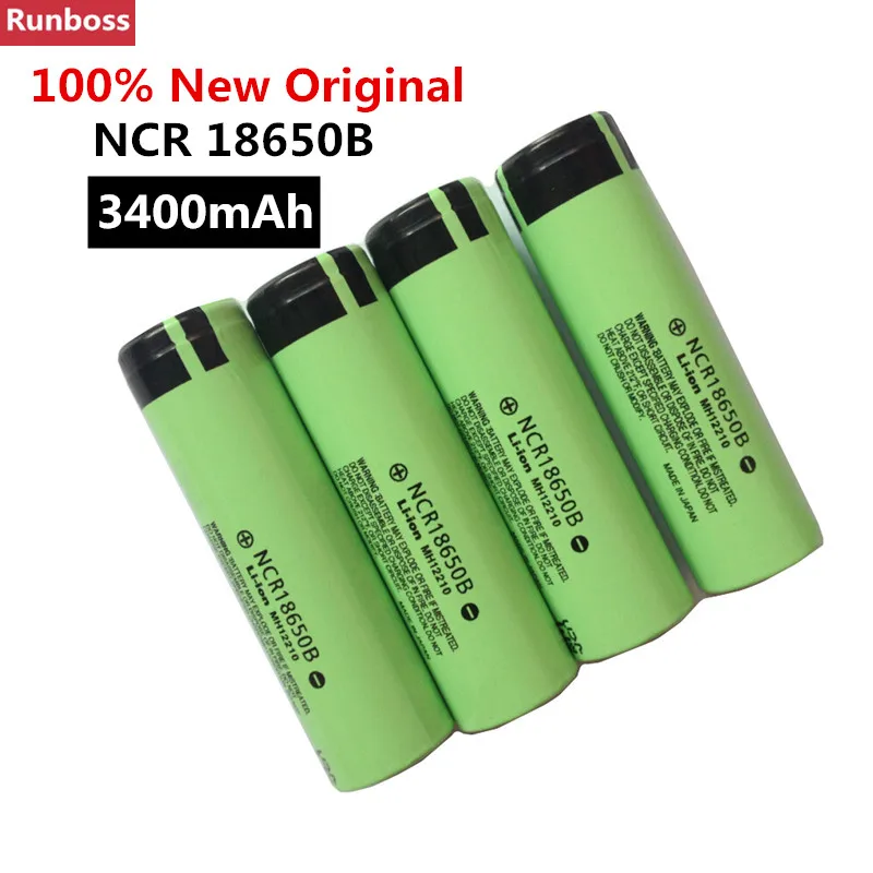 2019 4 шт 100% новый Оригинальный NCR18650B 3,7 v 3400 mah 18650 литиевая аккумуляторная батарея для аккумулятор (без PCB)