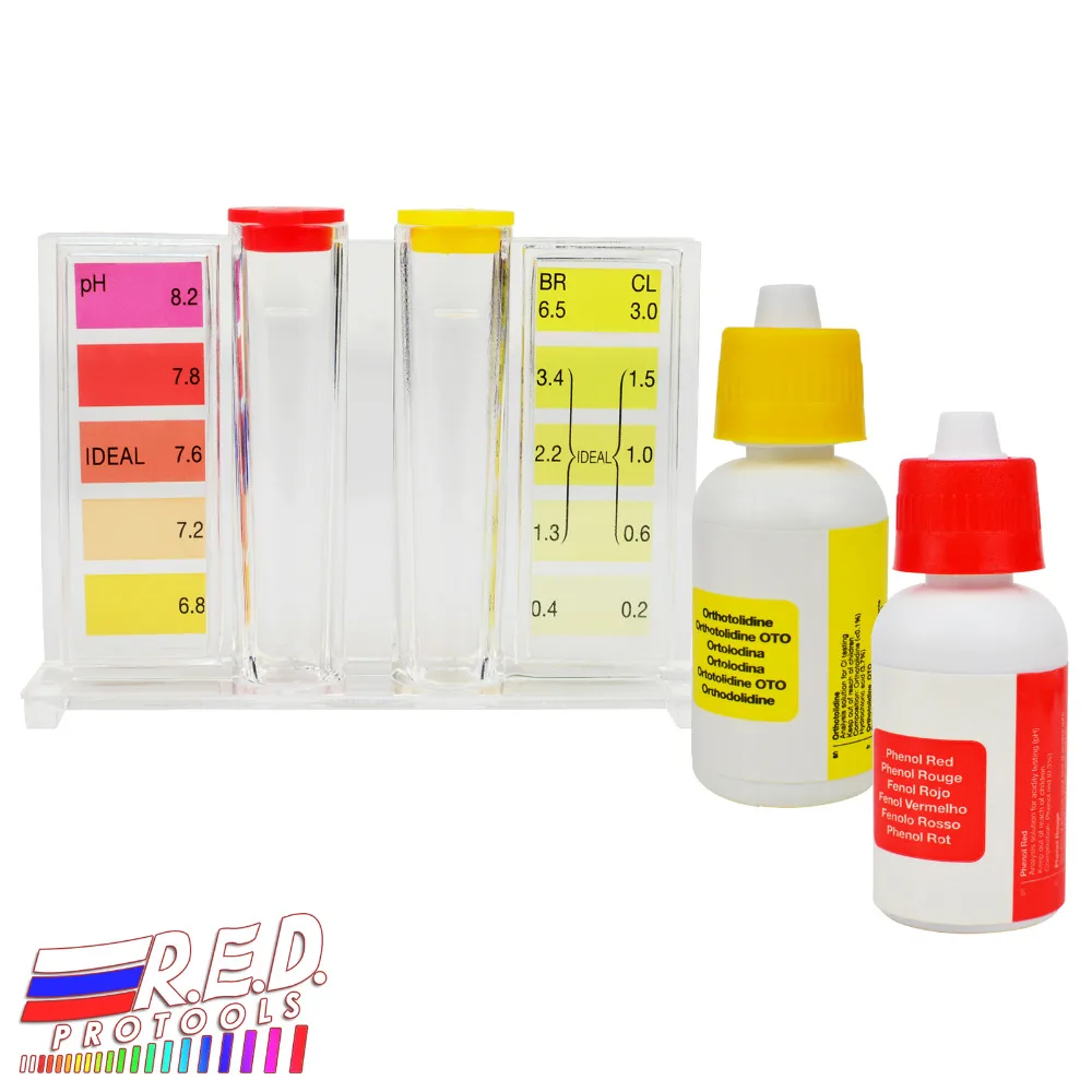 Water ph Tester Quality Pool CL2 Test Kit Chlorine HydroTools