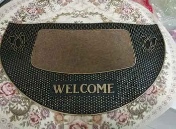

New Arrival Welcome Doormat Size 45x75cm Polypropylene Semi-circle PVC Outdoor Carpet Kitchen Mat Bath Rugs Mats Home Decorate