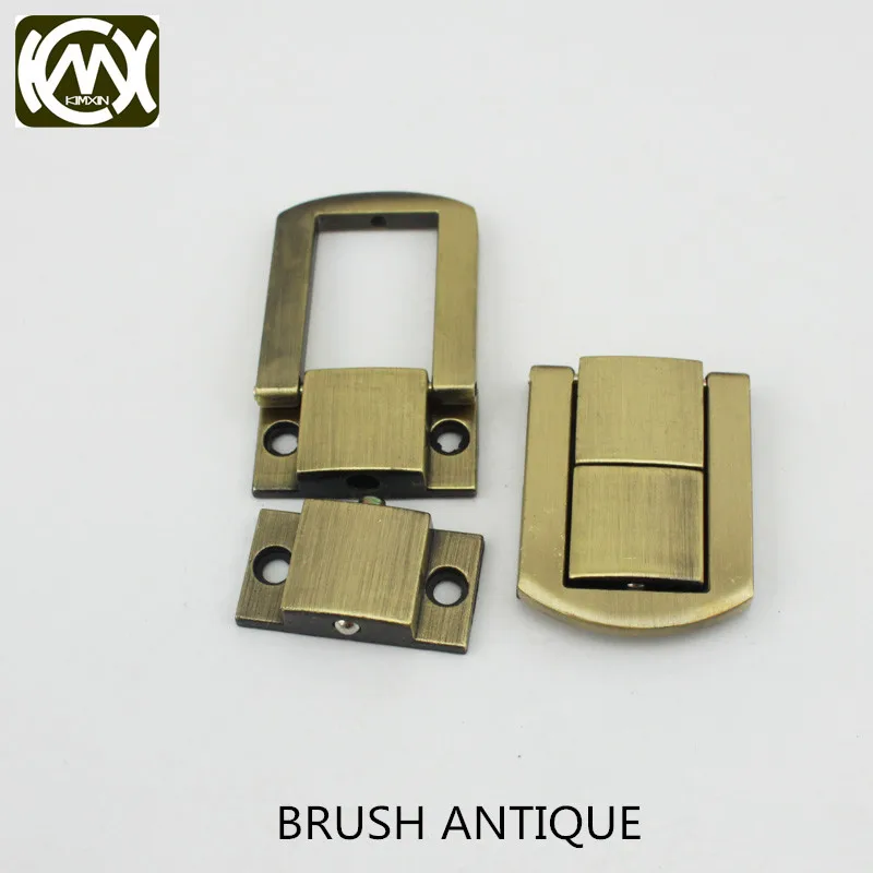 KIMXIN Brush antique lock Jewel box lock 10 pieces / lot Equipped with screw W-001 25*32mm jewelry box hardware
