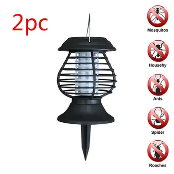 

Solar Powered LED Outdoor Yard Garden Lawn Light Waterproof Anti Mosquito Insect Pest Bug Zapper Killer Trapping LED Lamp