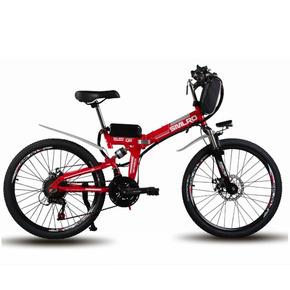 Inch Folding Electric Bicycle Electric Bicycle 48 V Lithium Battery Off Road Mountain font b Bike