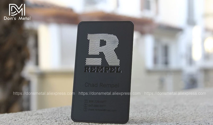 Creative black metal membership card high-end stainless steel business card metal card design custom 