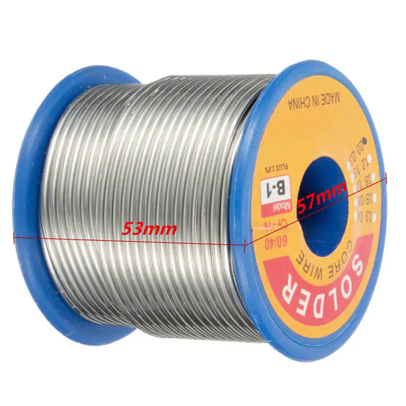 

2mm 500g Sale 60/40 Tin Lead Line Soldering Rosin Core Solder Flux 2.0% Welding Wire 57 x 53 mm