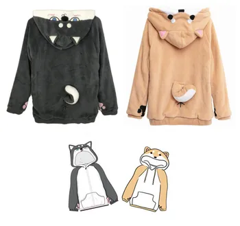 

cosplay Womens Girls Japan Shiba Inu Husky Hoodie Coat jacket tops Pullover hood Christmas costumes