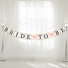 Буквы "To be Bride" Photo Booth Реквизит Гирлянда висит баннер овсянка флаг Романтическая Свадебная вечеринка украшения поставки