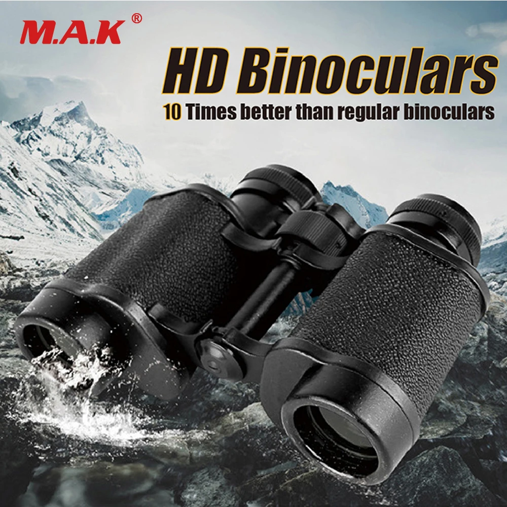 8X30 HD مناظير تلسكوب واسعة الزاوية زووم الوسطى معدن عسكري عالية الوضوح مناظير بريزم عدسات تكبير للصيد