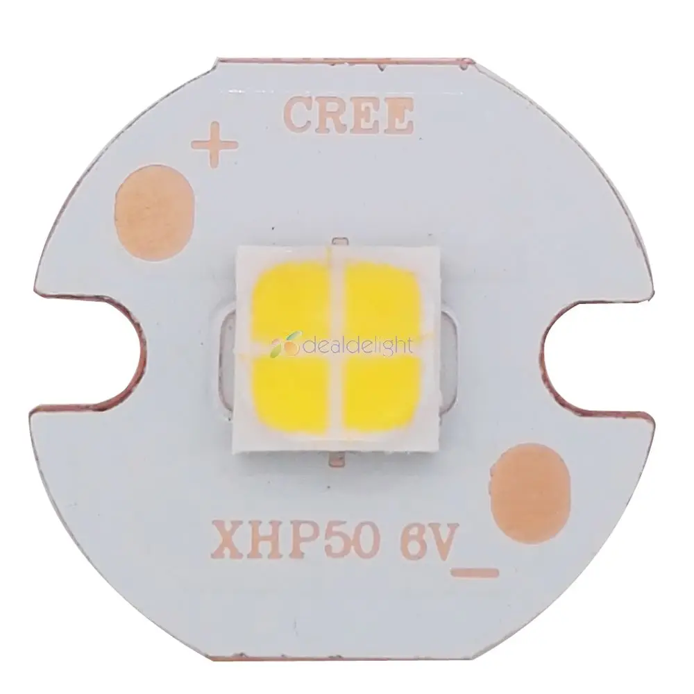 XHP50 쿨 화이트 중립 화이트 웜 화이트 고출력 LED 전구, 구리 PCB, 22mm, 1 모드, 3 모드, 5 모드 드라이버, 6V, 16mm, 20mm