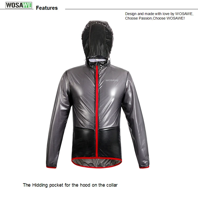 WOSAWE водонепроницаемый велосипедный дождевик многофункциональный ветрозащитный Mtb велосипед Джерси Ciclismo дождевик с капюшоном велосипедная куртка