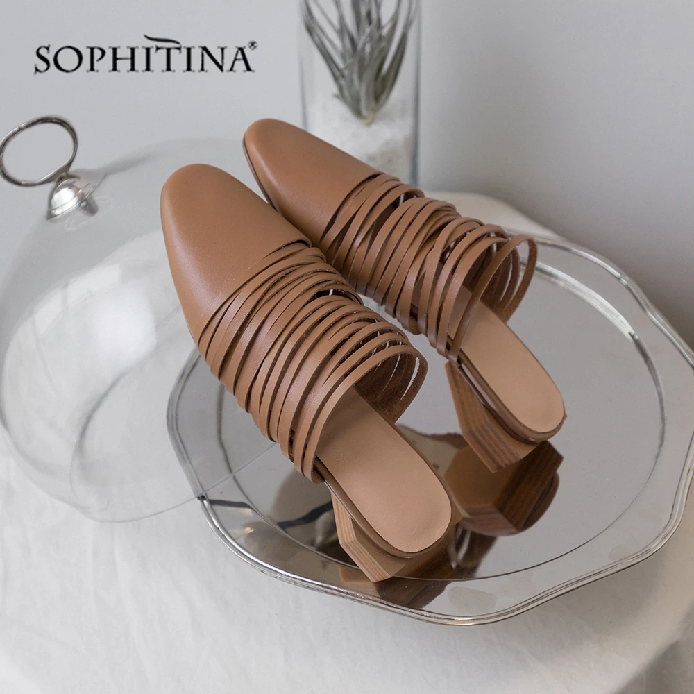 

SOPHITINA High Quality Women Flats Fringe Decoration Slingbacks Round Toe Young Lady Shoes 2019 Elegant Design New Flats SO101