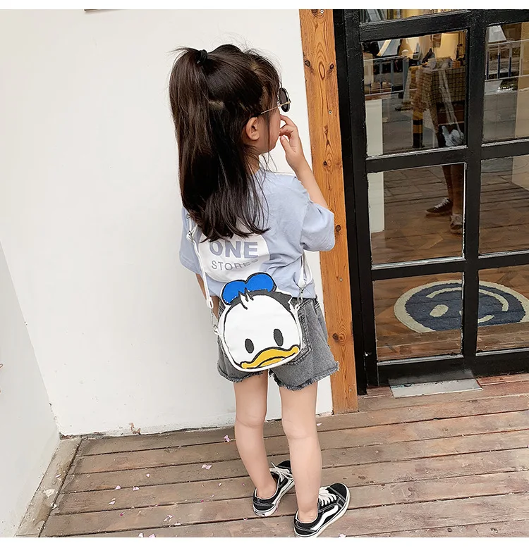 Disney Mickey mouse children cartoon canvas bag girl boy messenger shoulder bag new minnie bag lady Donald Duck handbag