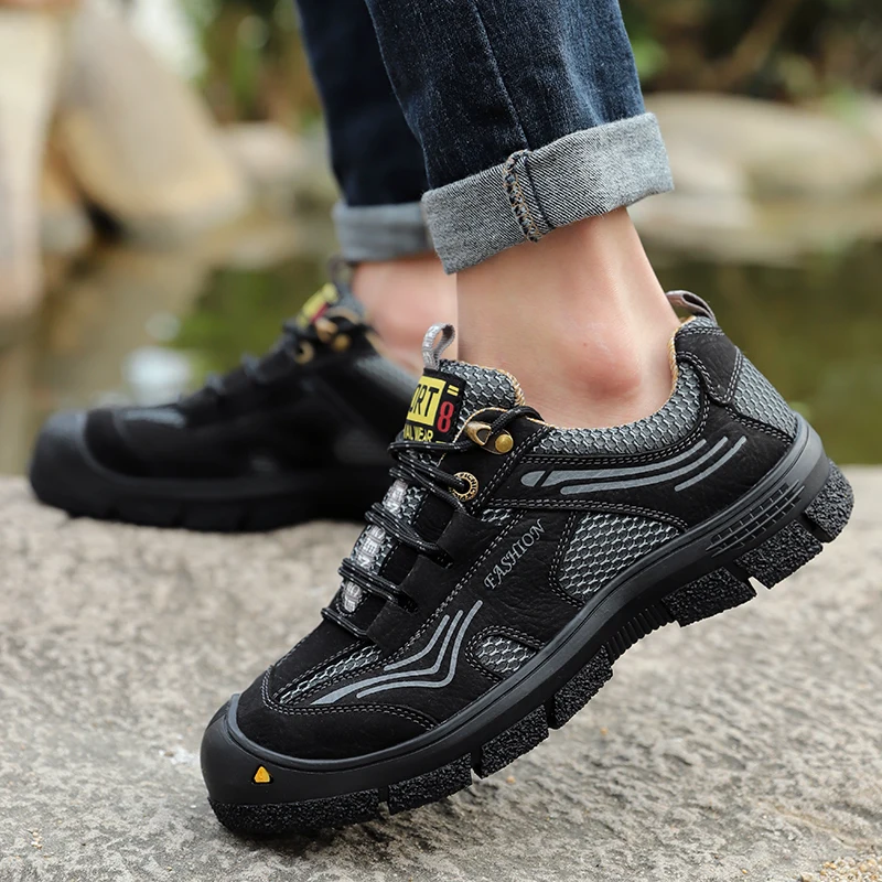 

Men Casual Shoes fashion breathable Men Shoes lace up Sneakers Men genuine Leather Shoes Men Loafers Zapatos De Hombre L4
