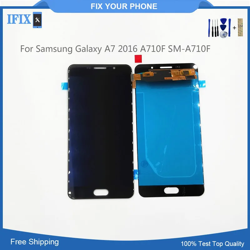 Для Samsung A710 сменный OLED ЖК экран для Galaxy A7 2016 A710F SM дисплей сенсорный дигитайзер 10