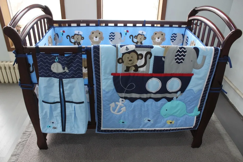 nautical crib bumper