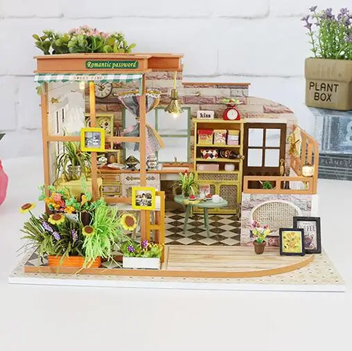 New arrive DIY Doll House Wooden Doll Houses Miniature Dollhouse Furniture Kit with LED Toys for children birthday Gift New arrive DIY Doll House Wooden Doll Houses Miniature Dollhouse Furniture Kit with LED Toys for children birthday Gift