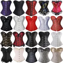 X ücretsiz kargo seksi Lace up kemikli Overbust korseler ve Bustiers üst bel Cincher şekillendirici artı boyutu S-6XL