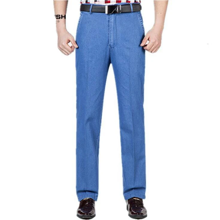 1414 Dad jeans men Straight Loose Middle aged Business jeans homme