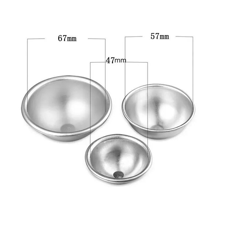 2 шт./упак. 3D Алюминий сплав шар Сфера Бомбочки для ванны пресс-форм Новое поступление Бомбочки для ванны торт выпечки печенья прессформы 4,7 см 5,7 см 6,7 см
