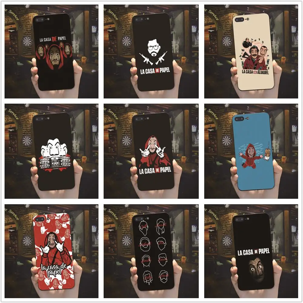 ZOJANENA Испания ТВ La Casa de papel Телефон чехол для iphone 6 6s 7 8 плюс 5S SE 5 10 X Черный Обложка