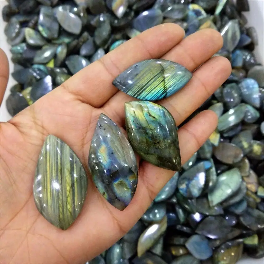 4pcs natural labradorite crystal Stone pendant labradorite quartz