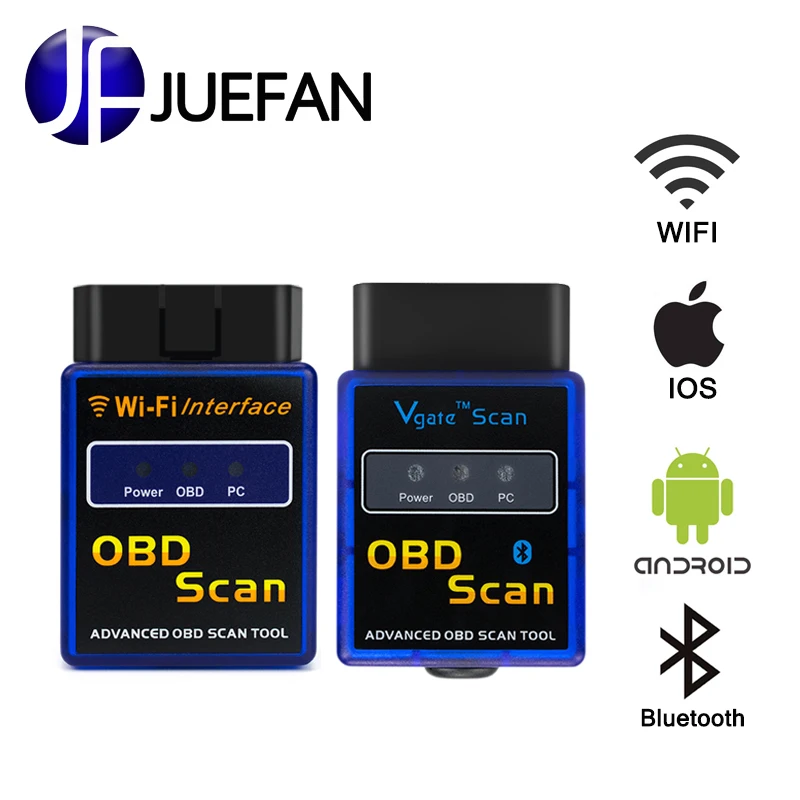 

High Quality Mini ELM327 Bluetooth+wi-fi OBD2 Car diagnostics ELM 327 Auto diagnostic scanner obd 2 For Multi-Brand Cars