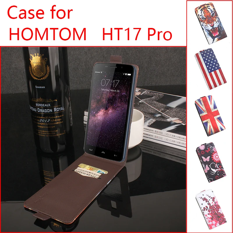 

For HOMTOM HT17 Pro Phone Case [Up-down Open] Vertical Flip Premium Pattern PU Leather Case Cover Cash/Card Slots Factory Price
