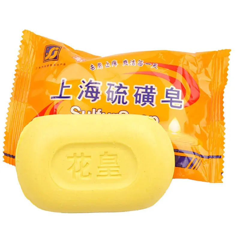 1pc 85g Shanghai Sulfur Soap Effective Stop 4 Skin Conditions Itching