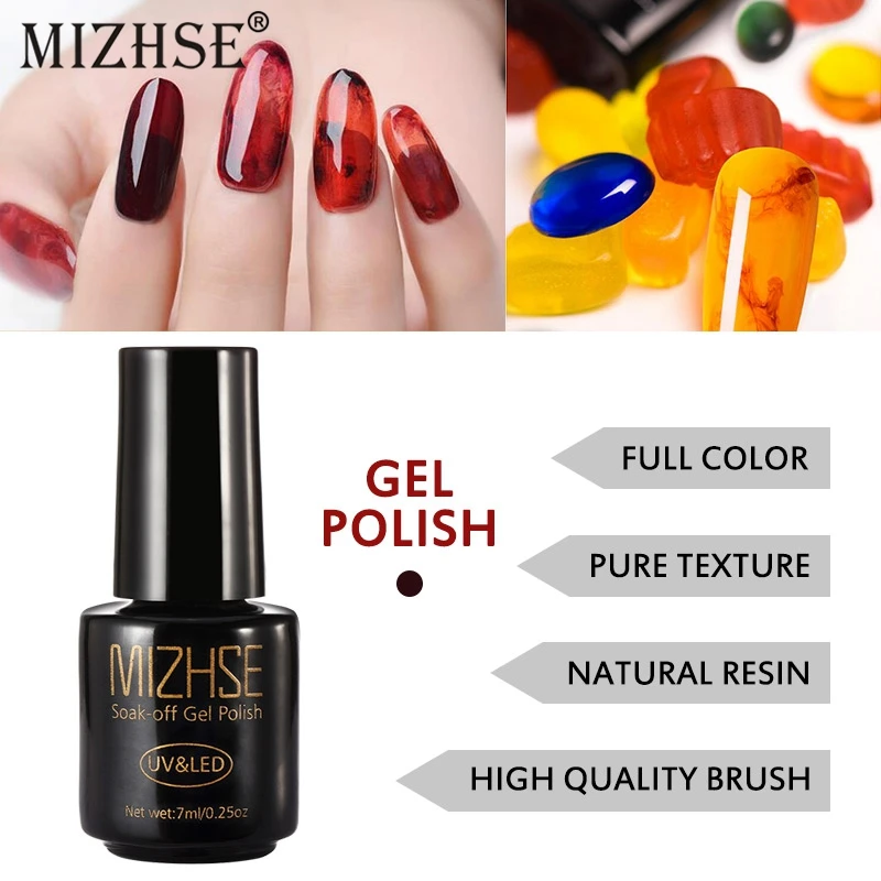 

MIZHSE 7ml Transparent Texture of UV Gel Like Amber Soak Off Glass UV Gel Nail Polish Special Varnish Lacquer Manicure Art