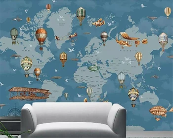 

beibehang wallpaper papel de parede 3d Cartoon kids room wallpaper map 3d living room wallpaper wall background wallpaper roll