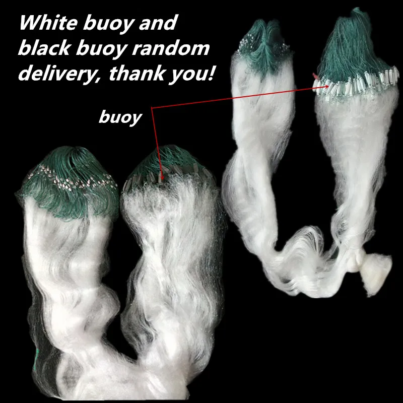 Quatily gill net H1.3*L55 M 3 layer sink net fish trap sticky fishing net china outdoor pesca fishing network