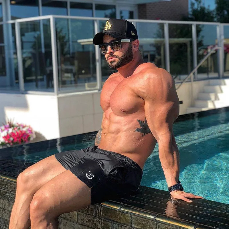 

Mens Shorts Summer Casual Bermuda Beach Shorts Men Gyms Sporting Bodybuiding Short Pants Dry Fit Mesh Shorts Fitness Clothing