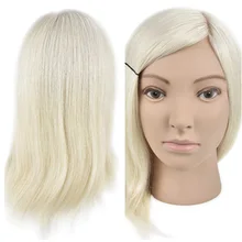 New Female 35cm White Real Human Hair Salon Hairdressing Training Practice Mannequin Head Wig Dolls Hairstyles Training Manikin New Female 35cm White Real Human Hair Salon Hairdressing Training Practice Mannequin Head Wig Dolls Hairstyles Training Manikin