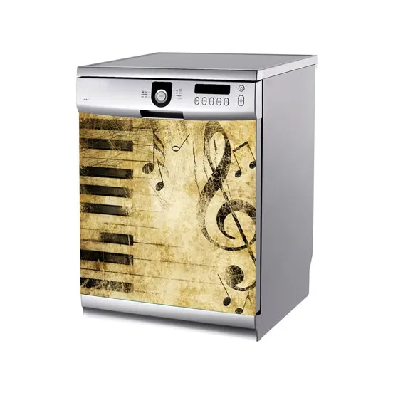 Wholesale 3D Music Notes SelfAdhesive Dishwasher Refrigerator Freeze Sticker Kid's Art Fridge Door Cover Wallpaper | Дом и сад