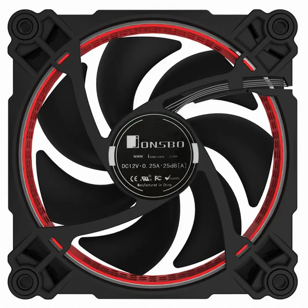 1 piece Jonsbo FR-201P 120mm PC Case cooler CPU Fan Radiators Computer Cooling Fan LED Light 4pin PWM for Intel AMD DIY MOD jonsbo cr 201 4 cpu 12cm heat pipe radiator side led fan