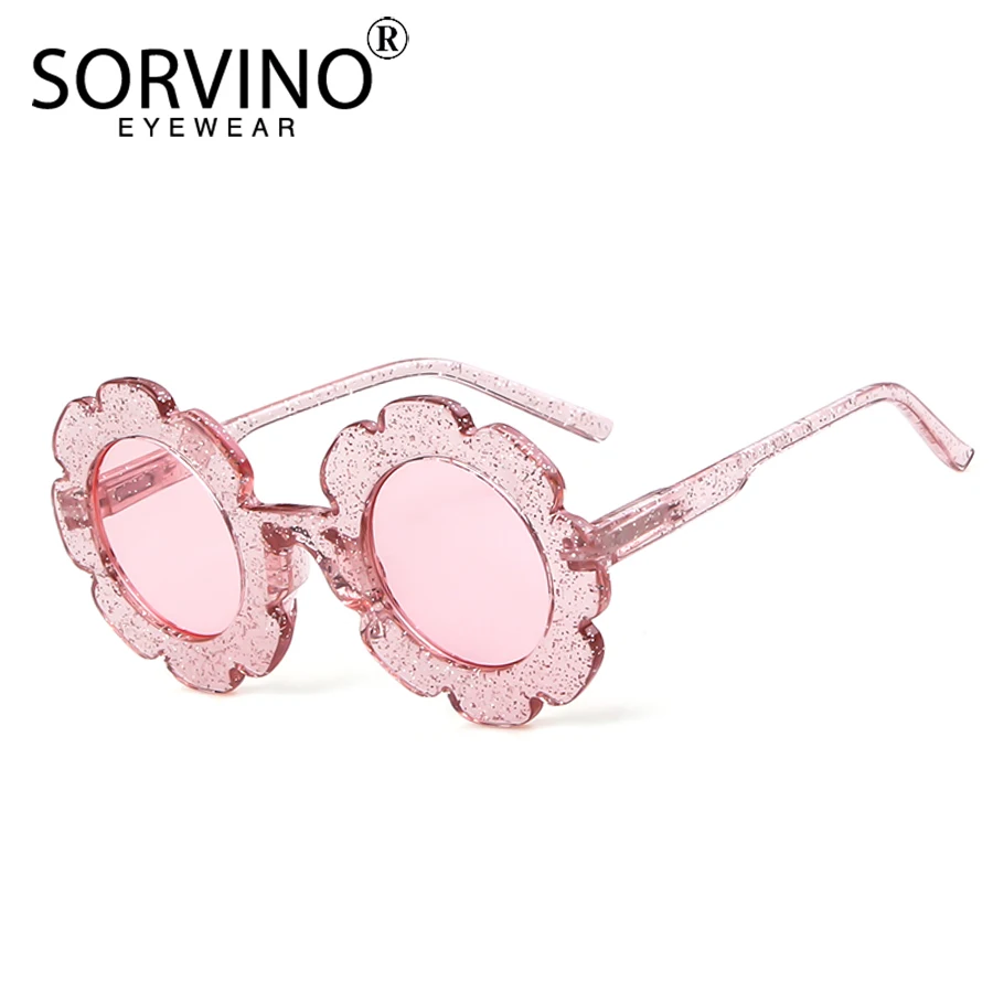 SORVINO винтажные Круглые Цветочные очки детские брендовые дизайнерские маленькие круглые милые детские солнцезащитные очки для мальчиков и девочек SP240