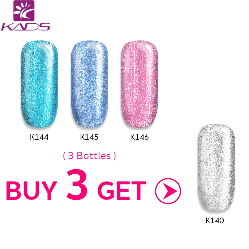 

KADS Buy 3 Get 1 Gift 9.5ml Platinum Gel Nail Polish Long Lasting Led UV Gel Nail varnish UV Led Lamp Nail Gel Polish