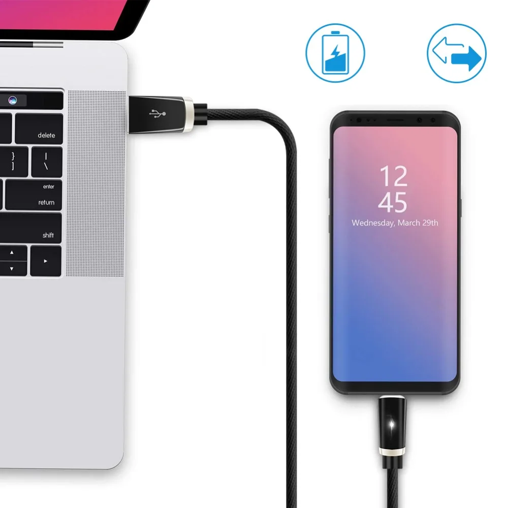TeckNet 1 м кабель для быстрой зарядки type-C для usb-кабеля для передачи данных, планшета, мобильного телефона, usb-кабель для зарядки устройств USB type-C