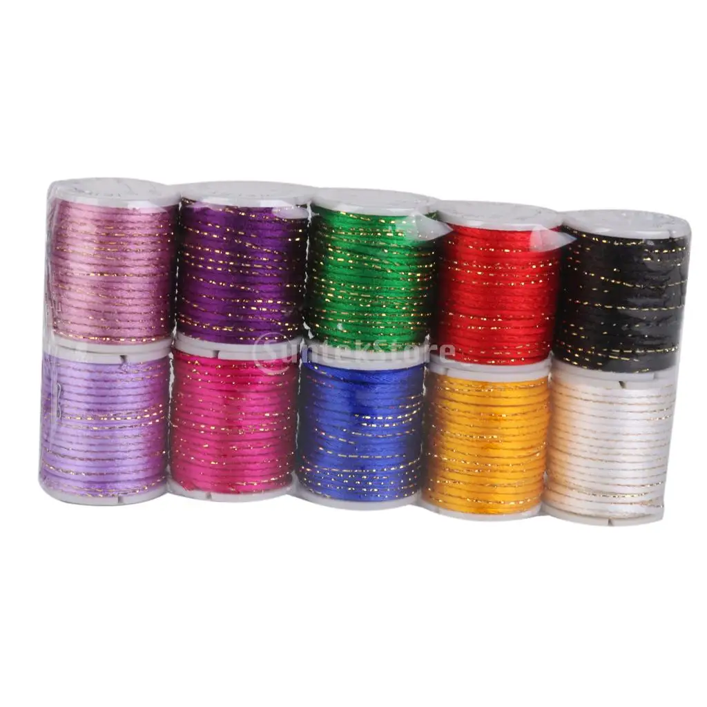 SPMART Stretchy Nylon Gold Wire Elastic String Thread Cord DIY Jewelry