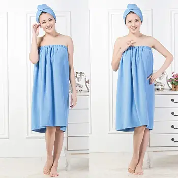 

2Pcs/Set Women Water Absorbing Fast Dry Hair Hat Bathing Towel Spa Wrap Shower Supply 10 Colors