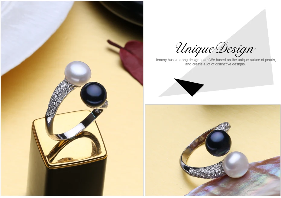 Ювелирные изделия из жемчуга MINTHA, двойные жемчужные кольца, кольца с натуральным пресноводным жемчугом, 925 серебряные кольца для женщин, очаровательные серебряные 925